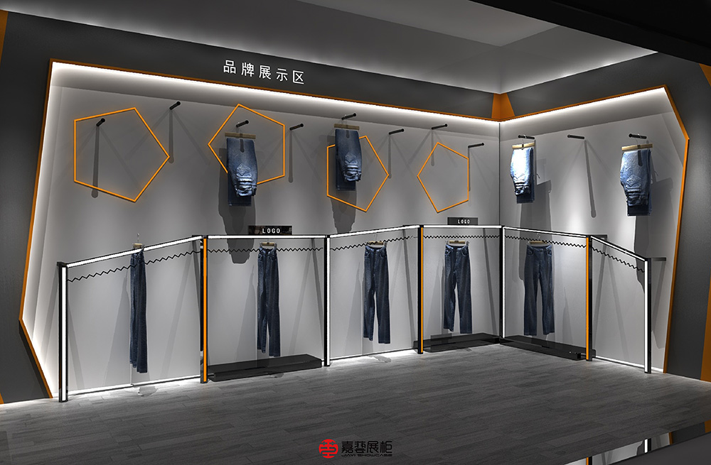 牛仔褲 — 服裝展柜案例   廣州增城店